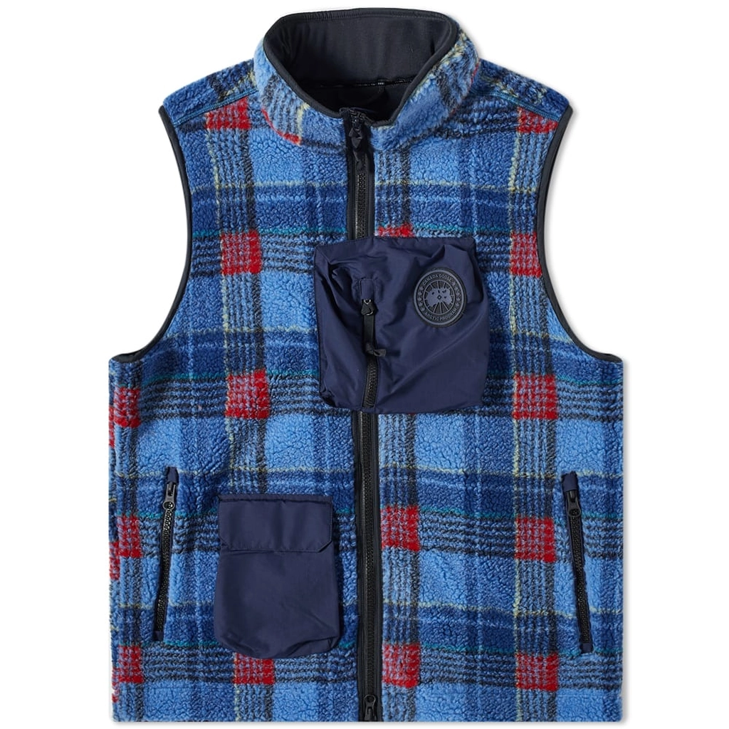 Canada Goose Men's & NBA Collection with UNION Legion Fleece Vest Legacy Tartan Blue